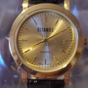 NEW Deadstock 80's Gitano Men's‎ Gold Watch in Sealed Package Time Capsule